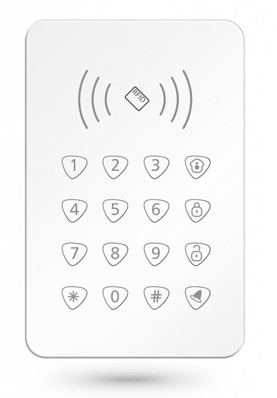 Bezdrátová podsvícená klávesnice s RFID čtečkou pro alarm systém AS-S2G