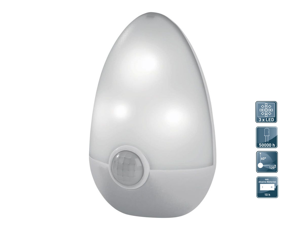 LED noční světlo s čidlem pohybu,bílé Model: HG00091B