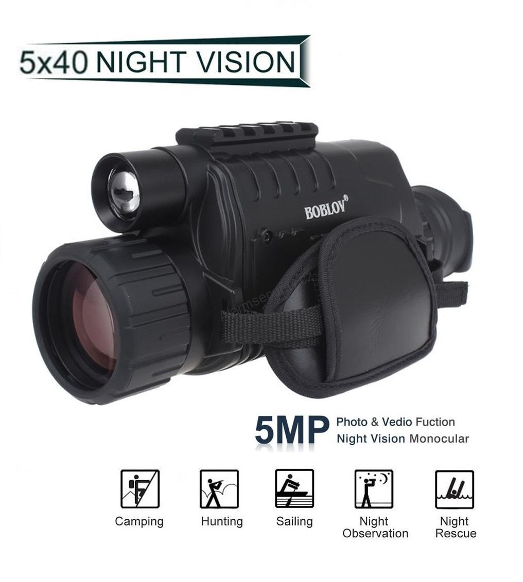 BOBLOV 4x50 mm, 5Mpx HD digitální monokulár nočního vidění