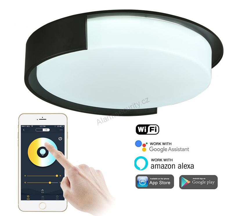 Wi-Fi Smart LED nástěnné stropní svítidlo dálkově ovládané aplikací, 36W / 230V