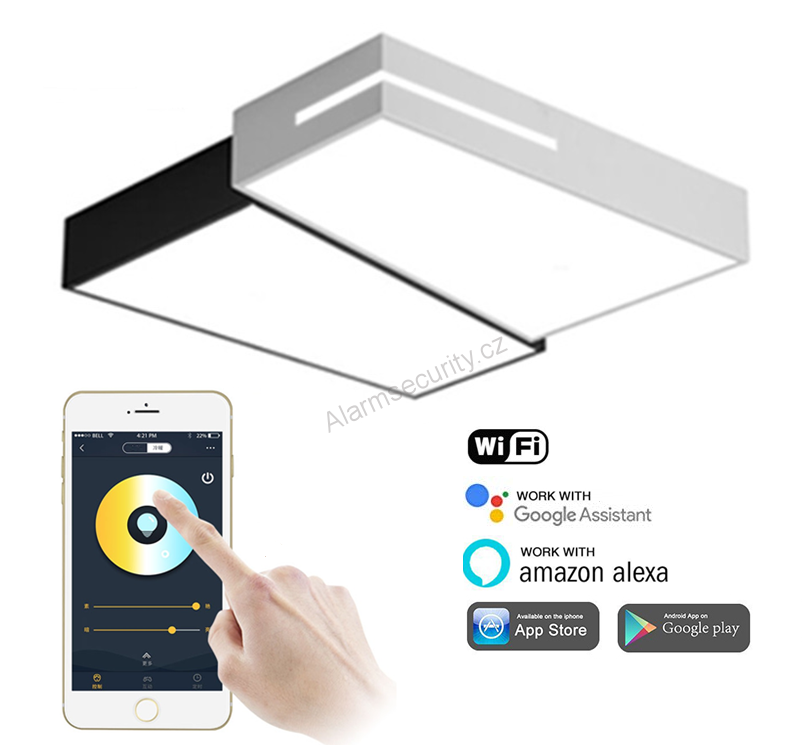 Wi-Fi Smart LED nástěnné stropní svítidlo dálkově ovládané aplikací, 48 W / 230V