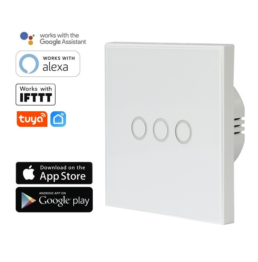 WiFi vypínač světel,třítlačítkový - TUYA, Android/iOS, IFTTT