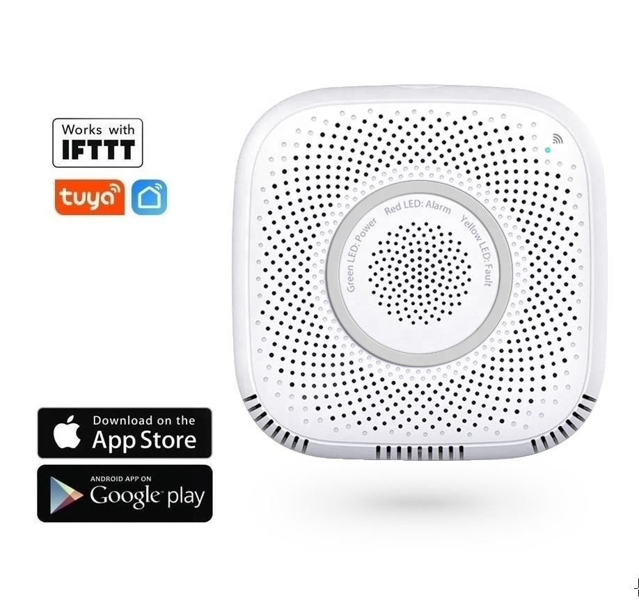 WiFi detektor hořlavých a výbušných plynů (zemní plyn) - TUYA, Android/iOS