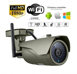 Venkovní WiFi IP kamera, 2Mpx FULL HD, 1080P, IR LED 25m, P2P, LAN