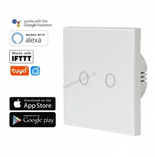 WiFi vypínač světel,dvoutlačítkový - TUYA, Android/iOS, IFTTT